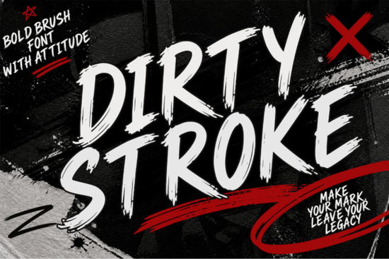 Dirty Stroke Font